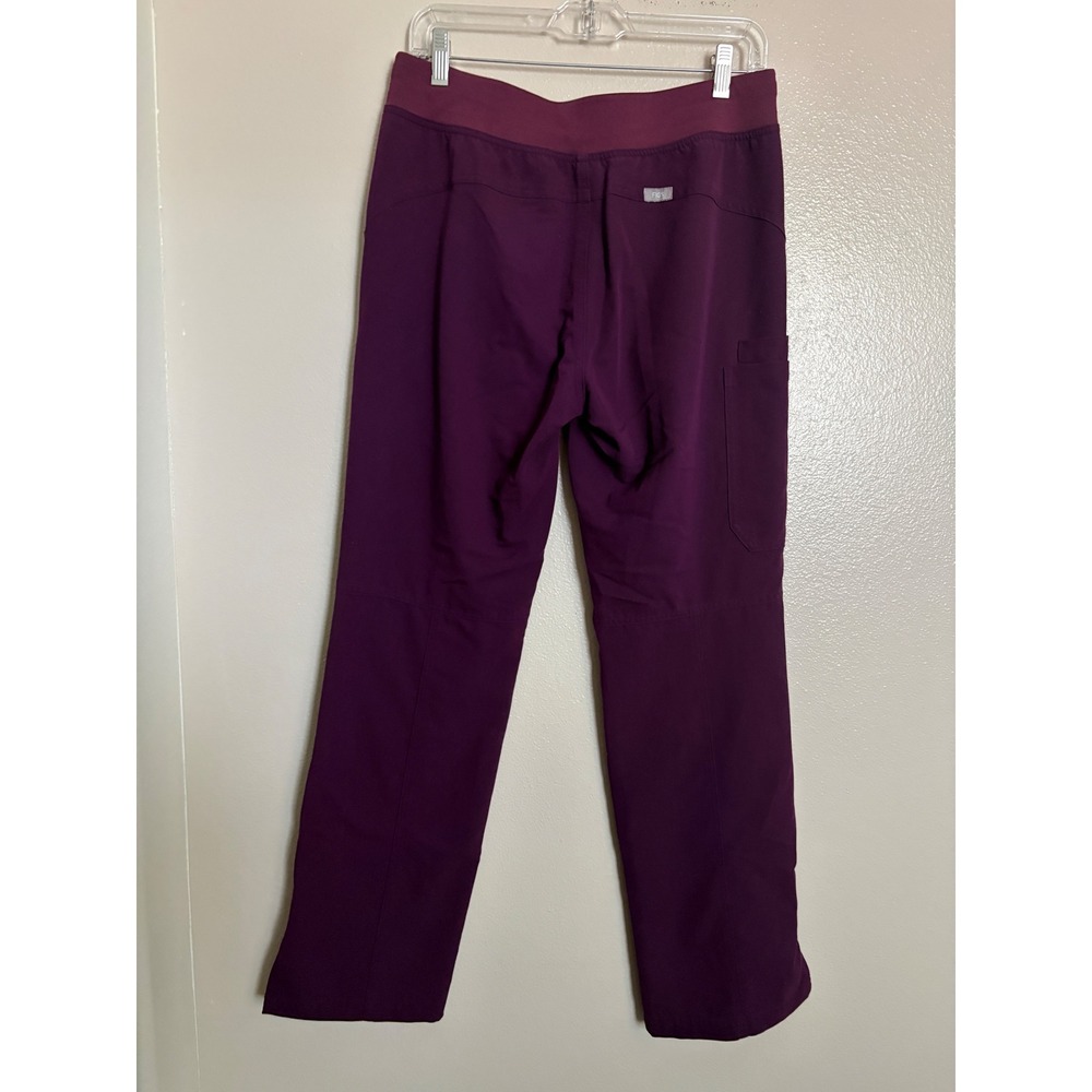 FIGS Kade Cargo Women's Small Deep Purple Scrub Pants Wide Straight Leg - Picture 4 of 7
